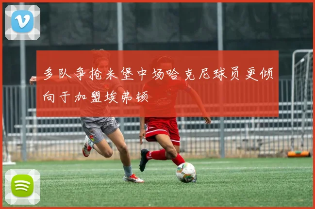 多队争抢米堡中场哈克尼球员更倾向于加盟埃弗顿